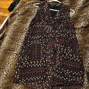 BCBGMaxAzria Black Floral Mini Dress